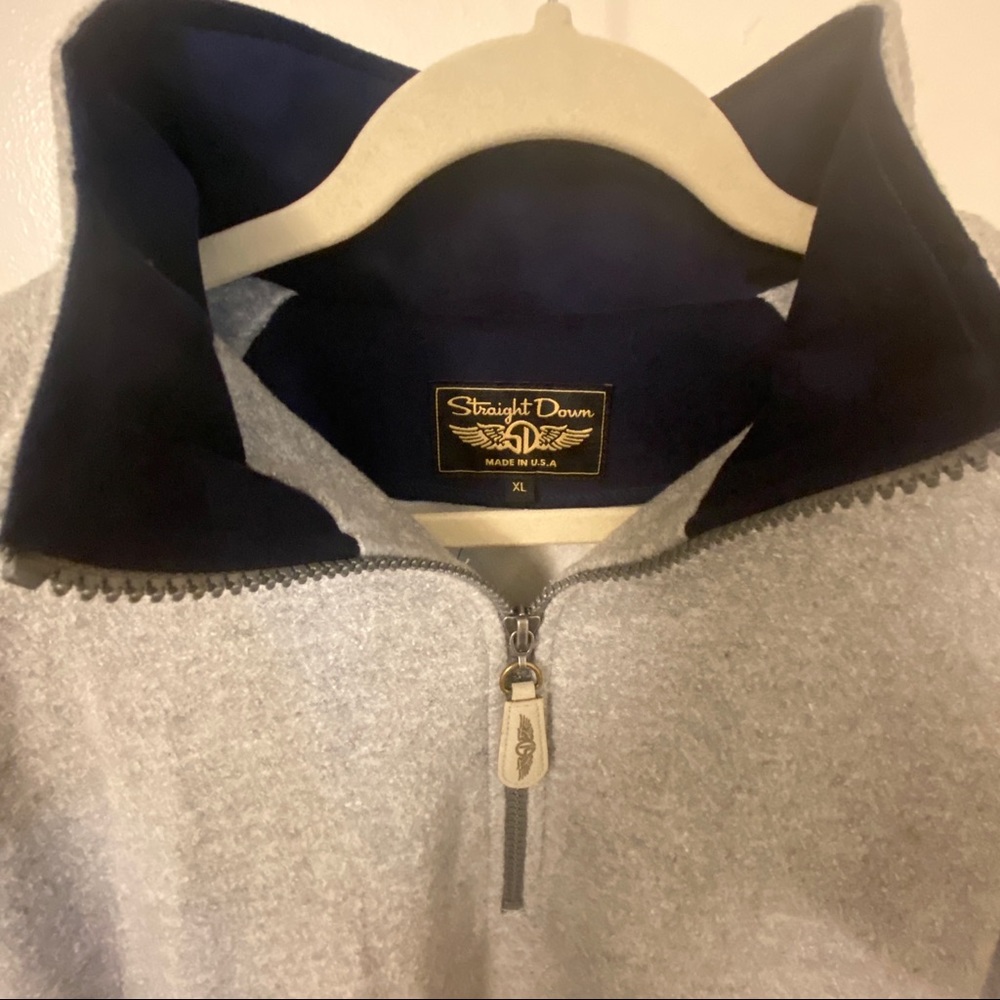 Straight Down Pullover Grey Quarter Zip Men’s Xl - image 2